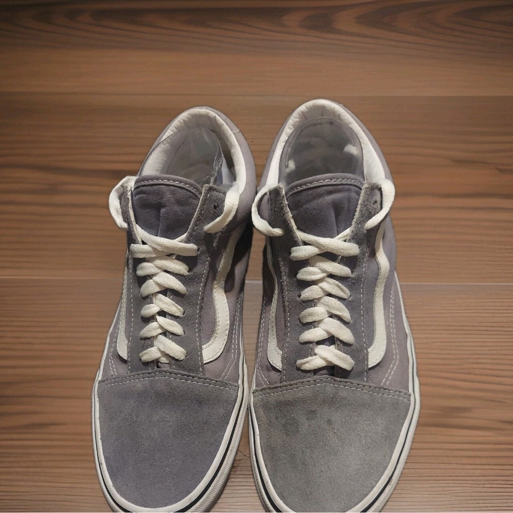 VANS OLD SKOOL Skate Suede Blue Granite True White Size Men 9.5 Women 11 Grunge